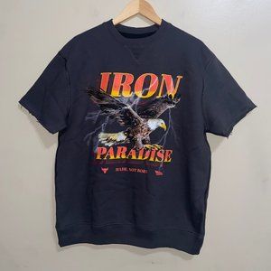 Under Armour Project Rock Iron Paradise Cutoff Sweatshirt Men 1367037-010 NEW